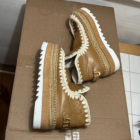 Free People x Mou Jaws Jute Ankle Boots Size EU 38 or US 7.5 NEW - Picture 6 of 14